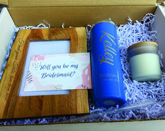 Bridesmaid proposal box-Bridesmaid gift box Bridesmaid gift Bridesmaid gift box Bridal party gift boxes Gifts for her Wedding party gift set