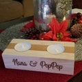 Maple & Cherry Wood Tea Light Candle Holder