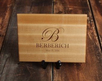Gorgeous Custom Cutting Board - Elegant Personalized Cutting Board - Mothers Day Gift - Wedding Gift - Hard Maple Wood