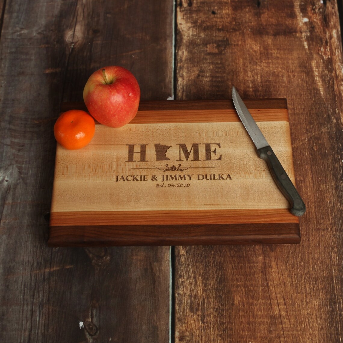 Personalized State Cutting Board Custom Cutting Board Edge Etsy