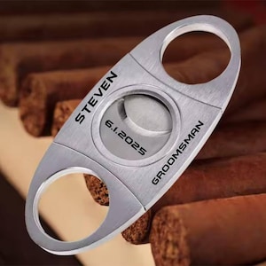 Personalized Cigar Cutter, Custom Cigar Accessories, Engraved Cigar Cutter, Groomsmen Cigar Cutter, Groomsmen Gift Ideas