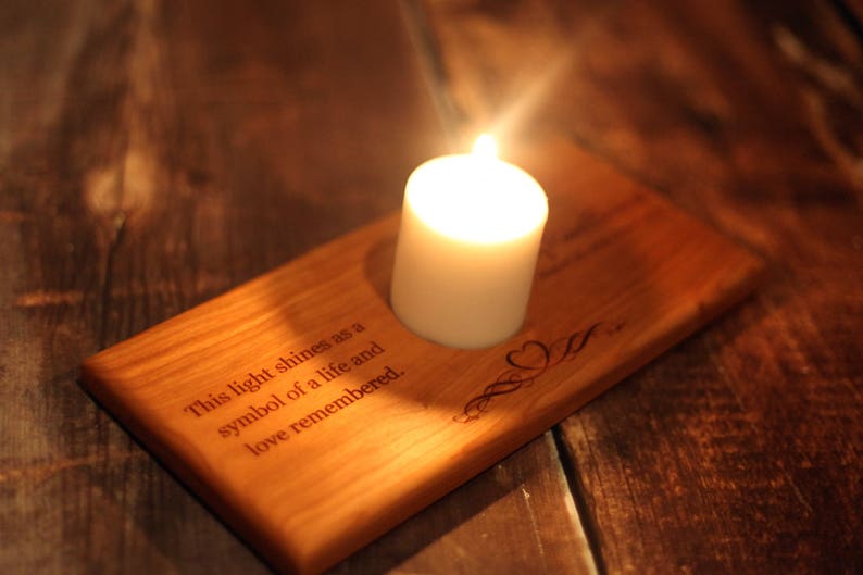 Memorial Candle Holder Personalized Memorial Candle Etsy