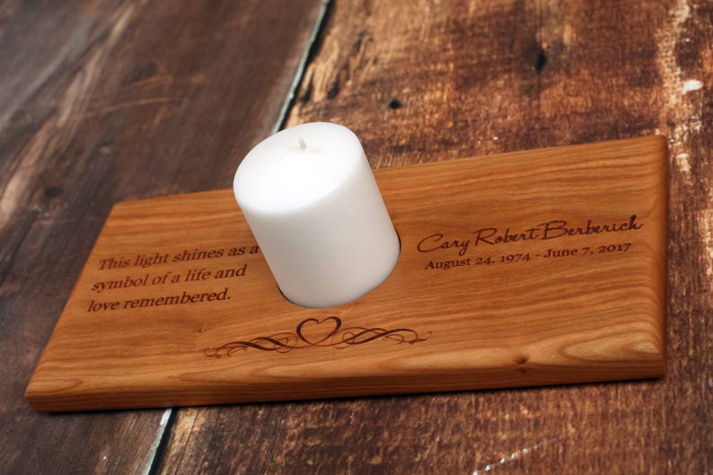 Memorial Candle Holder Personalized Memorial Candle Etsy