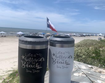 Personalized Stainless Steel Can Cooler: Engraved Insulated Drink Holder