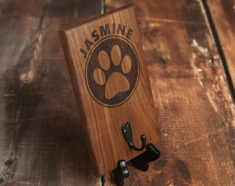 Personalized Dog Leash Holder, Custom Leash Holder, Wall Mounted Dog Leash Hook, Pet Leash Hanger