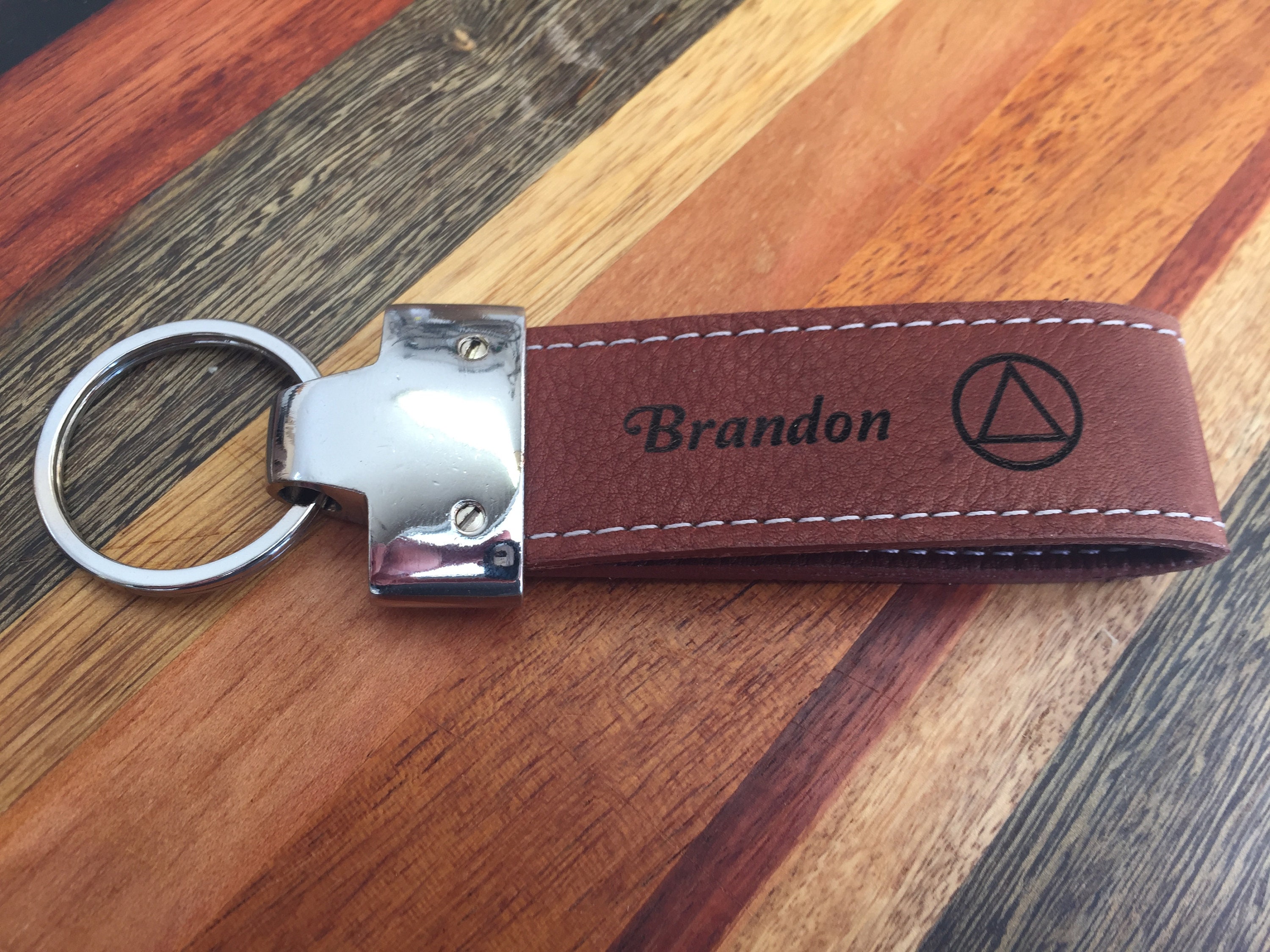 Personalized Leather Keychain, Customized Keychain, Anniversary Gift, –  UrWeddingGifts