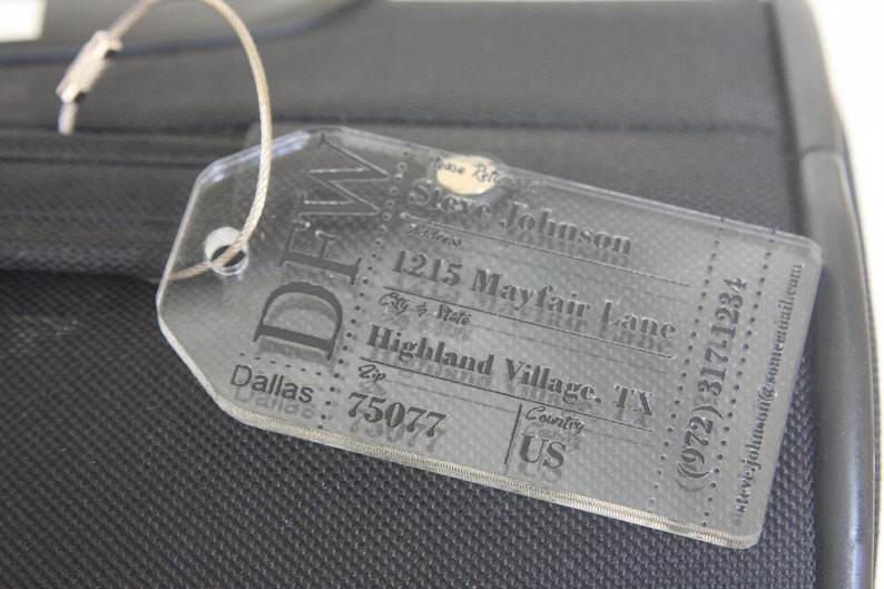 Tags.Acrylic For gifts luggage,etc.x5