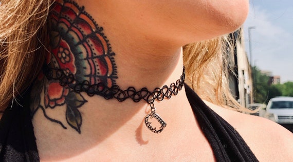 Halloween Vampire Teeth Tattoo Choker Necklace - Etsy Canada Halloween Vampire Teeth Tattoo Choker Necklace - Etsy Canada