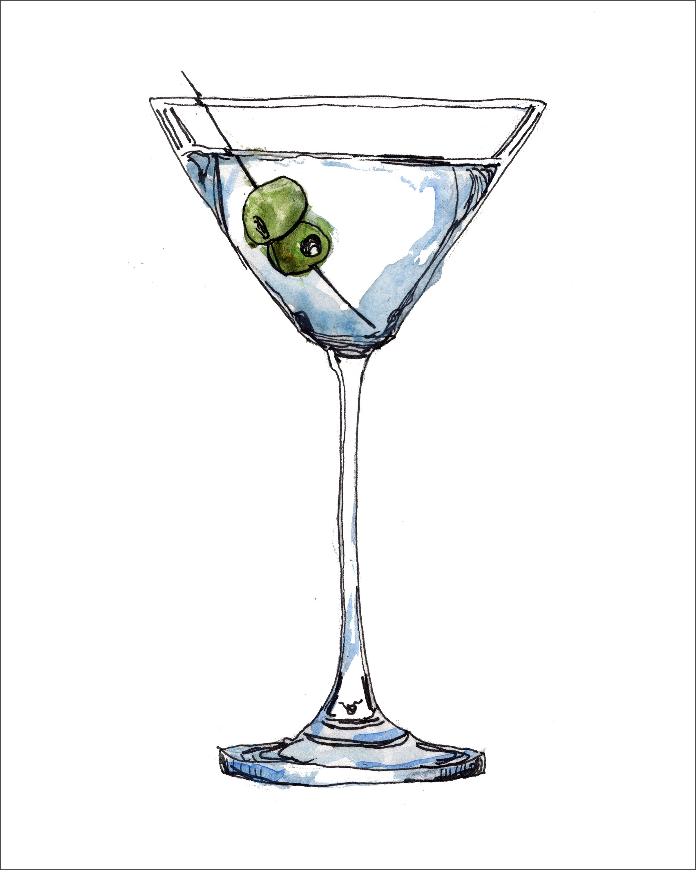 Martini Print Dry Martini Painting Cocktail Art Kitchen Etsy