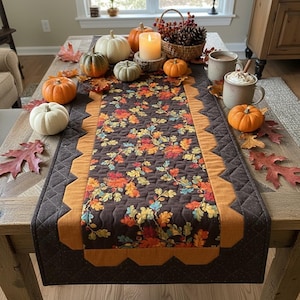 Sassy Scalloped Table Runner / Instant PDF Download / 16" x 40"