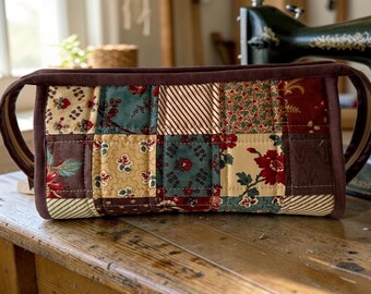 Patchwork / Sew Together Bag / Sewing Supplies Case
