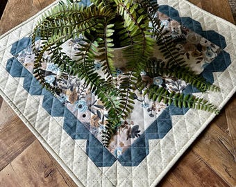 Patchwork Table Runner / Handmade Decor / Featuring Rifle Paper Co. Fabric