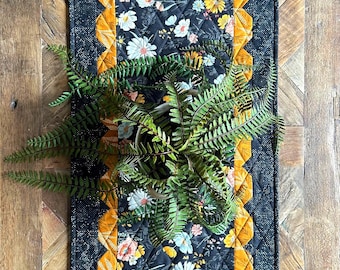 Patchwork Table Runner / Handmade Decor / Featuring Woodland and Wildflower Fabric