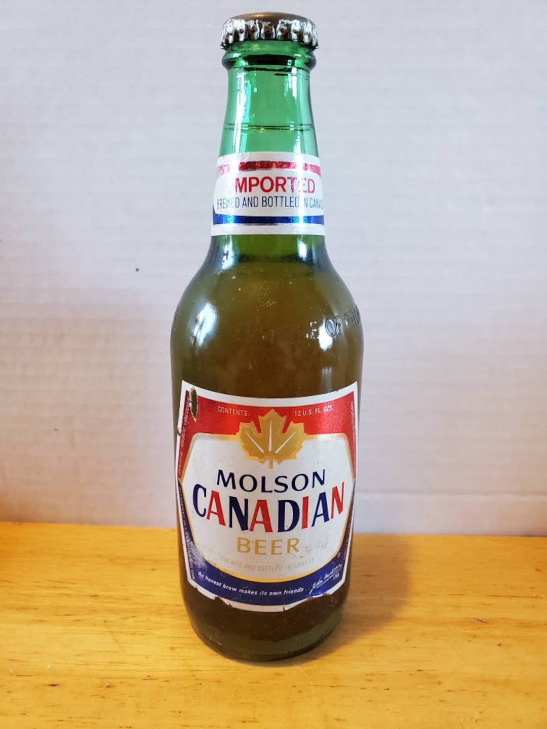 Vintage Beer 12oz Molson Canadian Beer Green Bottle With Foil Etsy