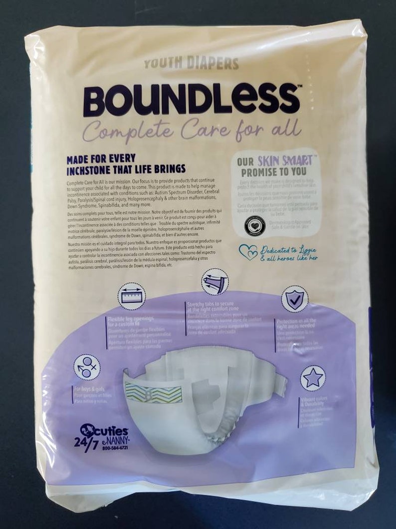 Boundless by Cuties Size 8 Youth Diapers 20 Count Package Etsy