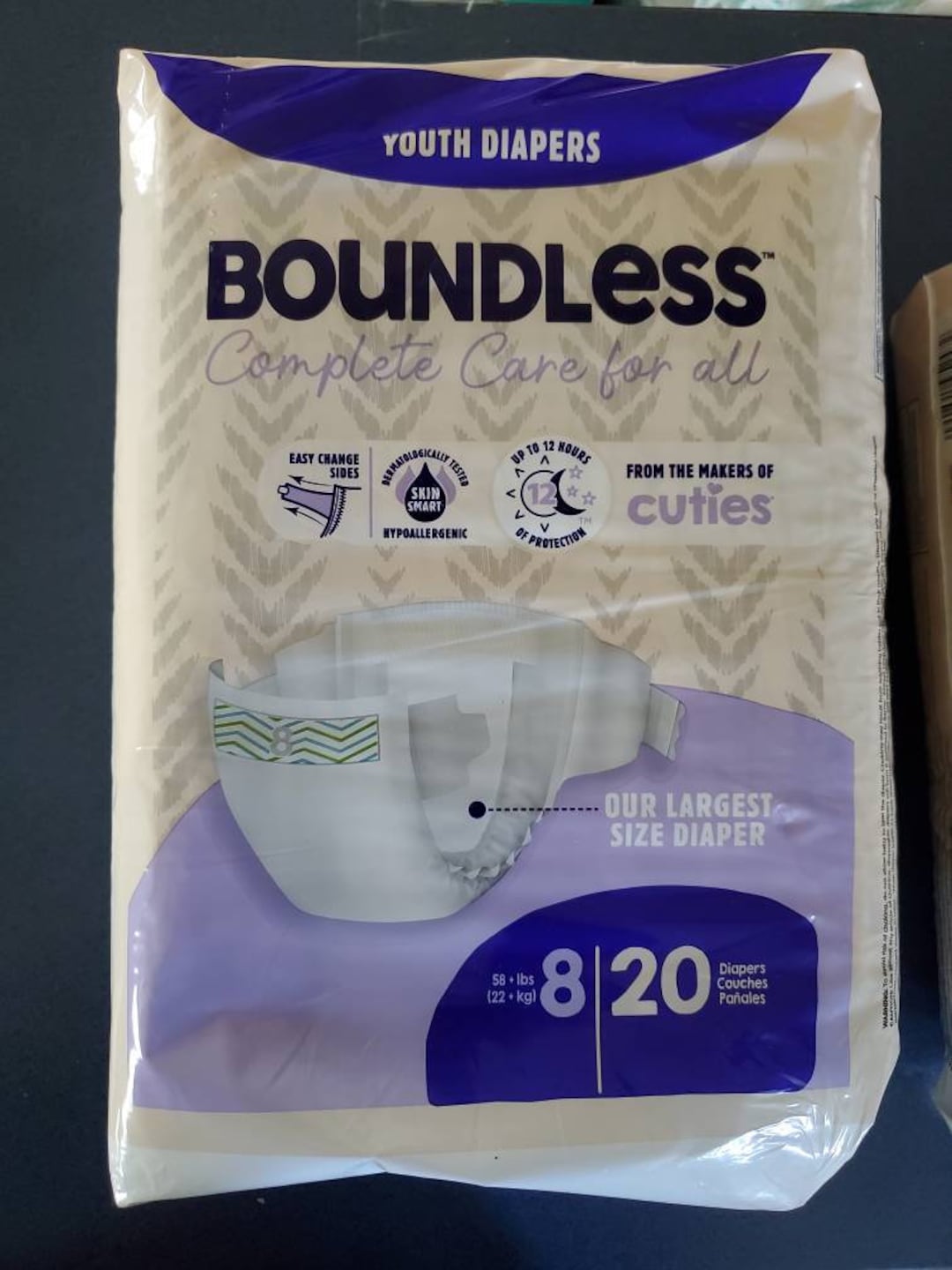 Boundless by Cuties Size 8 Youth Diapers 20 Count Package Etsy