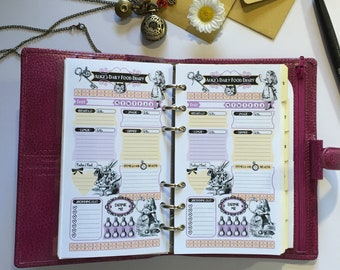 Alice's "Printable Daily Food Diary" Personal size - 3,75x6,75 inch - 9,5x17,1 cm.