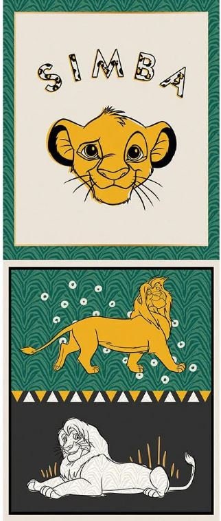 Camelot - Cute and Wild - Simba - Lion King Panel - Lion