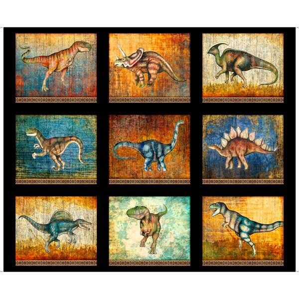 Quilting Treasures Lost World Panel Dinosaur Panel Patches Personalized dinosaur quiltcustom made quiltkeepsake