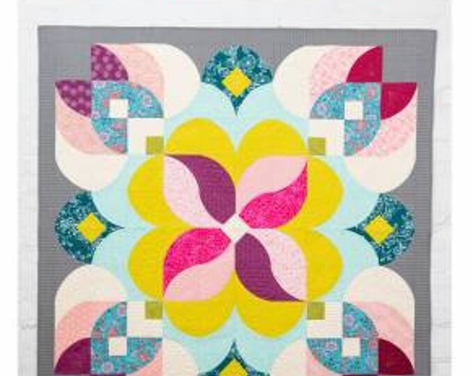 Sew Kind of Wonderful - Posh Blossom  - Quilt Pattern - Appx 65"x65" - Sold as a Pattern - Actual Paper Pattern