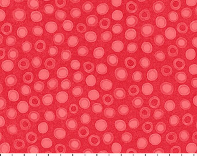 Northcott - Floral Fantasy - Dots - Red - All Over Print -  Red - 22183-28 - Sold by the Yard