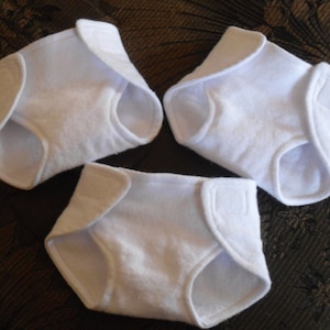 Little Mommy Set of 3 Cloth Diapers for Dolls w/ waist 10-10.5 in