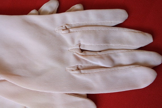 Ecru Gloves: Nylon Max Mayer Gloves Made in Japan… - image 3