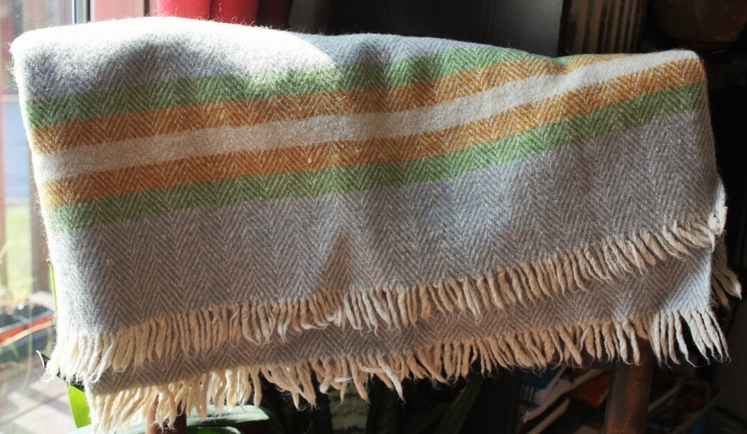 Irish Wool Blanket Handwoven Avoca Pure Wool Lap Etsy