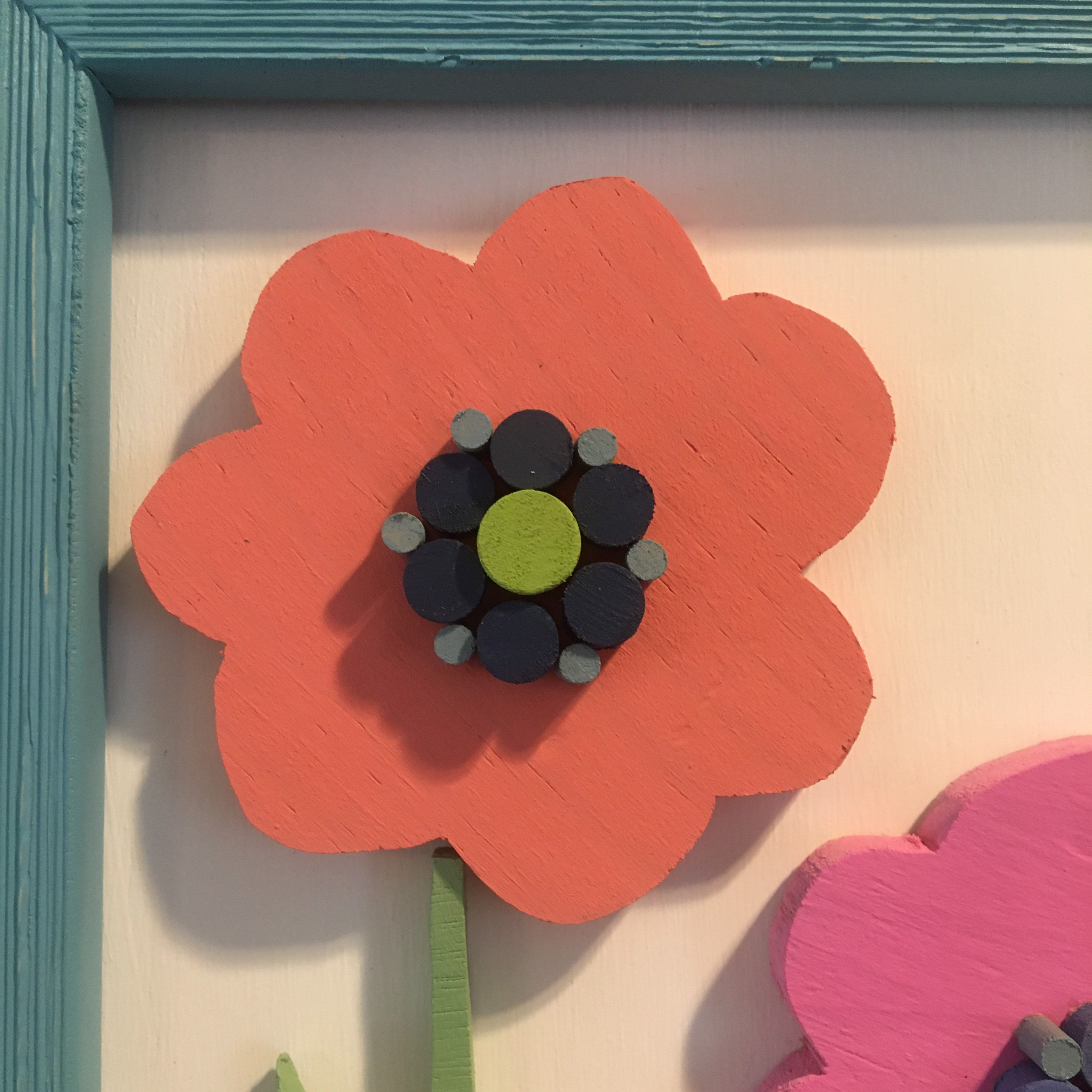 Wood flowers wall art Etsy