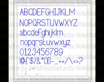Single Line Font FCM Character set (Alphabet) for Use in ScanNCut Canvas for Brother Scan N Cut