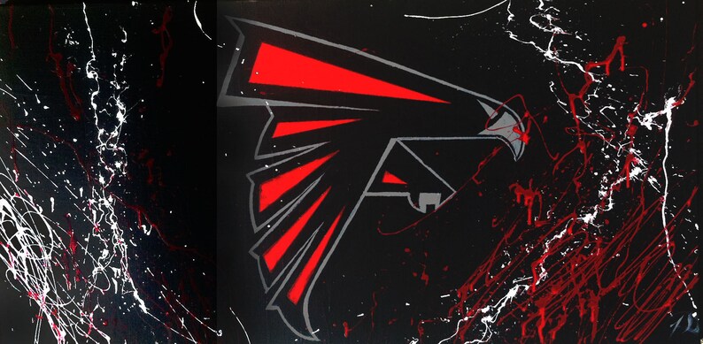 Falcons Abstract Painting image 1