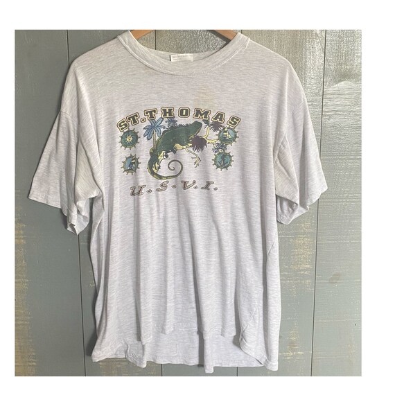 Vintage St Thomas USVI Lizard T Shirt 