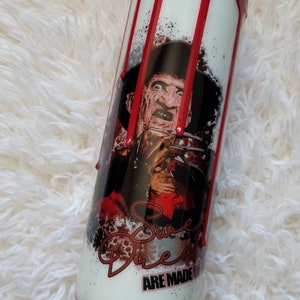 Freddy Krueger horror movie blood drop tumbler &quot;sweet dreams&quot; nightmare on elm Street Halloween cup