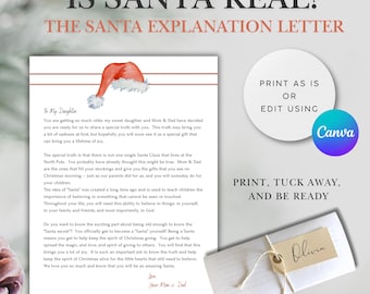 Is Santa Real | Santa Explanation Letter | Santa Letter | EDITABLE | INSTANT DOWNLOAD | Digital Download | Santa Letter Template | Canva