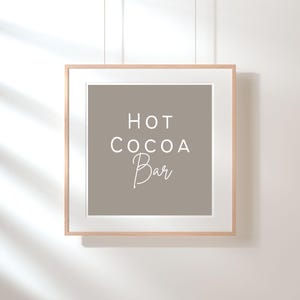 Cocoa Bar Printable | Hot Cocoa Bar Printable | Hot Chocolate Bar Printable | Holiday Printable | Hot Cocoa Sign | Cocoa Bar Sign | EDITABLE