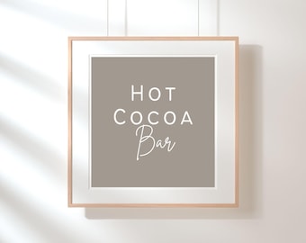 Cocoa Bar Printable | Hot Cocoa Bar Printable | Hot Chocolate Bar Printable | Holiday Printable | Hot Cocoa Sign | Cocoa Bar Sign | EDITABLE