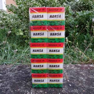 HANSA C-41 35 mm kleurenfilm - effectieve ISO 25 - verlopen film 24 opnamen - 10 stuks steen