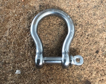 Grillete con pasador de acero inoxidable 316 de servicio medio