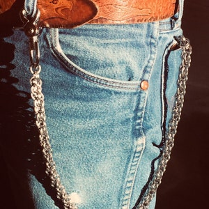 Cadena de billetera de acero inoxidable unisex hecha a mano