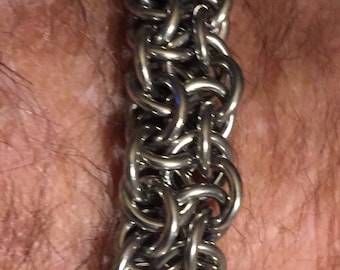 Pulsera Viper Berus de acero inoxidable hecha a mano con malla de malla