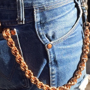 Handmade Heavy duty double ring twist chainmaille wallet chain