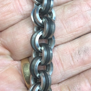 Handmade unisex square ring Chainmaille wallet chain