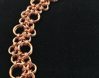 Japanese Bracelet. Coppe Rings. Handmade Bracelet. Japanese Chainmaille. Wire Jewelry. Bracelet. Unisex Jewelry.