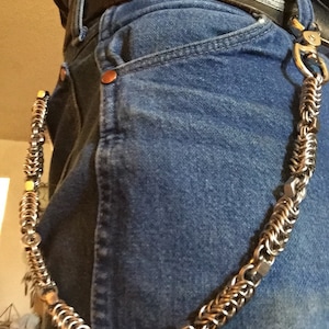 Chainmaile, Wallet chain, Box chain, Stainless steel, Hex chain