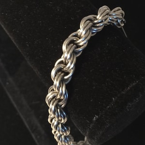 Wire Jewelry,Chain Bracelet, Copper Rings, Stainless Steel Rings, Handmade Bracelet, Chainmaille Twisted