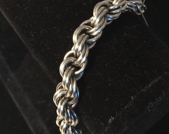 Wire Jewelry,Chain Bracelet, Copper Rings, Stainless Steel Rings, Handmade Bracelet, Chainmaille Twisted