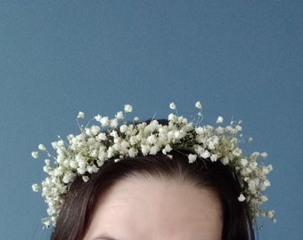 Gypsophila flower crown/babies breath crown/boho crown