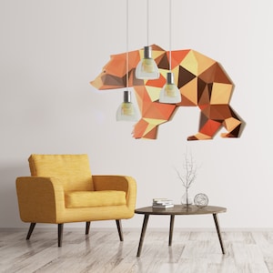 Grizzly papercraft / 3D wall decoration / paper model / paper art / paper puzzle / low poly origami