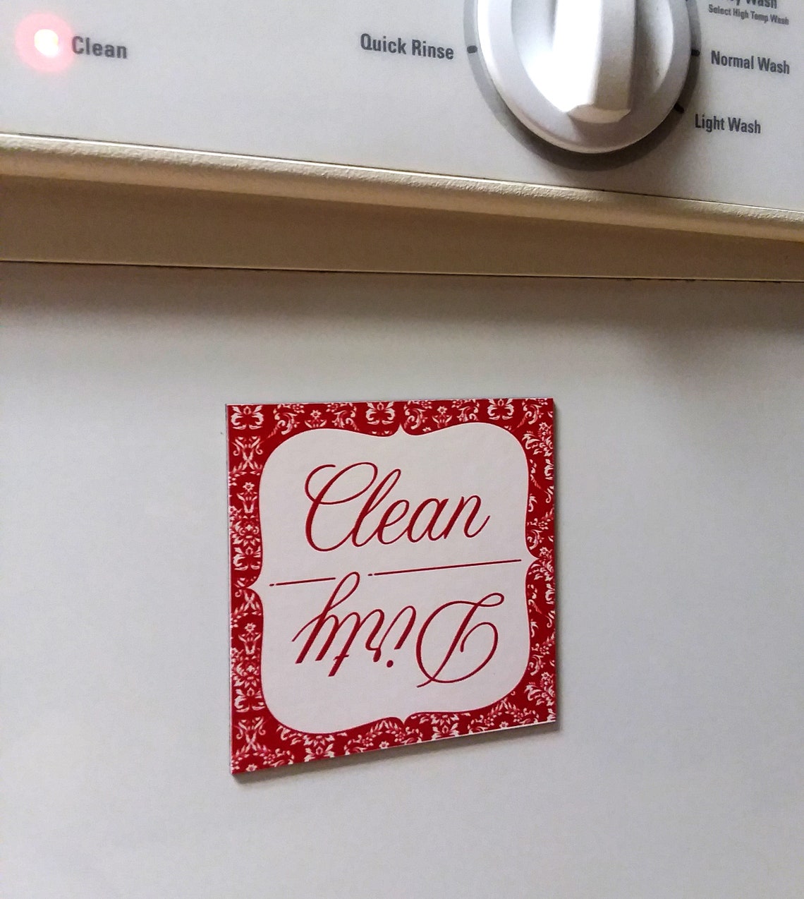Clean/dirty Dishwasher Magnet, Damask Pattern - Etsy