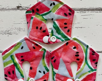 Feedingtube, g-tube, tubie pad "Watermelons", set of 3
